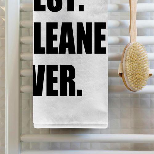 22x30 Bath Hand Pool Towel - Best Cleaner Ever Fun Gifts for Tidy Neat Freaks housepride houseproud Typography
