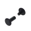 Buckleguy.com Chicago Screws, Flat Cap, Black Matte, Solid Brass-LL (50 per bag), Multiple Sizes