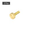 sourcing map Knurled Thumb Screws, M8x30mm Flat Brass Bolts Grip Knobs Fasteners for PC, Electronic, Mechanical 2Pcs