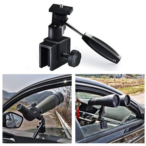 SOLOMARK Deluxe Vehicles Car Adjustable Window Mount for Spotting Scope Big Binoculars - Fully Metal