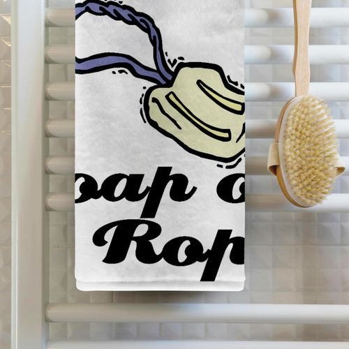 22x30 Bath Hand Pool Towel - I Believe in Soap On A Rope I Believe in Designs