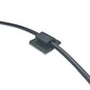 50 Pack - Self Adhesive Cable Clips 6mm Cable Management Tidy Hooks (Black)