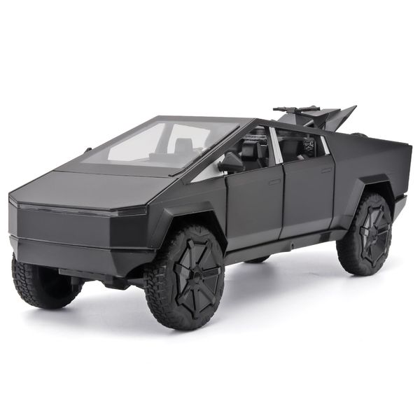 OANMYJJO Trucks for Boys 1/24 Big Trucks Toy Pickup Truck,Metal Diecast Trucks Model,Truck for Kids Metal Toy Trucks,Pull Back Truck Toys with Light and Sound,Trucks for Kids Ages 4-8（Grey）