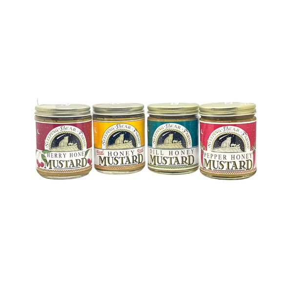 Honey Mustard Gift Box Sampler with Four Flavors of Authentic Sweet and Spicy Dusseldorf Mustard