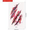 HUPOO 30 Sheets 3D Halloween Temporary Makeup Tattoos Fake Scars Bloody Scar Waterproof Blood Sticker Realistic Wound Horror Body Face Decals Prank Props for Cosplay Party Supplies Props, 5.7*9.7CM