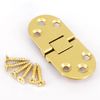 2 Pieces Solid Brass Butler Tray Hinge with Screws for Folding Tables - Gold