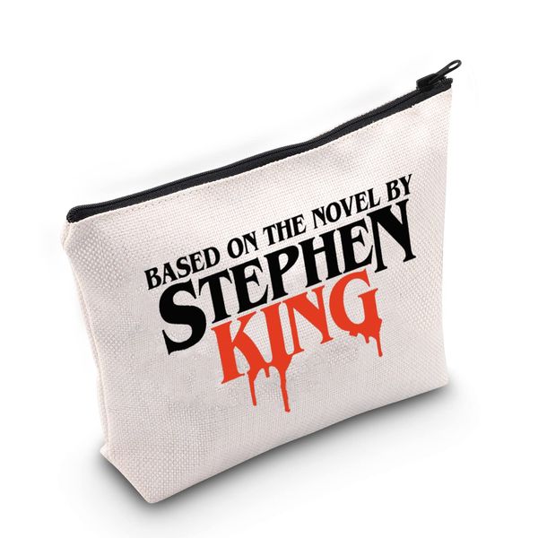 Horror Movie Fan Gift Based On The Novel by Stephen K Makeup Bag Scary Movies Lover Cosmetic Bag Book Lover Gift Zipper Travel Pouch (Based On The Novel )