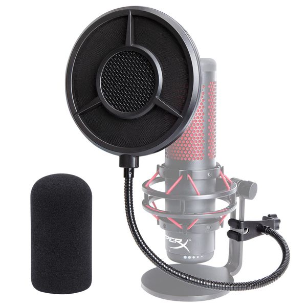 HyperX QuadCast Popschutz - 14CM 6 Schichten Popfilter und Schaumstoff für HyperX QuadCast S/ProCast, Schallschutz Schutz vor Plosiv Mikrofon Pop Schutz Windschutz Windschutzscheibe von YOUSHARES