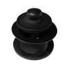 Westbrass Twist & Close Tub Trim Set with Two-Hole Overflow Faceplate, Matte Black, D94-2-62