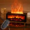 Aromatherapy Machine Humidifier Aromatherapy Machine 150ml Firelight Frame Design 7 Color Changing LED Lights with Remote Control Auto Off and Timer Function Perfect for Home Office - White