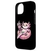 Case for iPhone 14 Kawaii Axolotl Pool Float Bubble Boba Tea