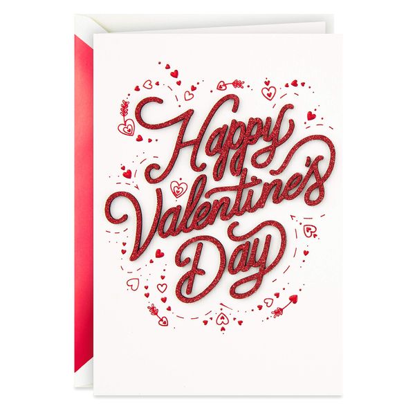 Hallmark Valentine's Day Card - Red Hearts & Arrows Design