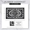 Wrought Iron Half Round Doormat 24X36 Durable Recycled Rubber Design