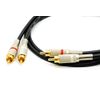 Canare L4E6S-BLUE Blue RCA Cable with Plug 1.5ft (46cm) [Red and White Pair]