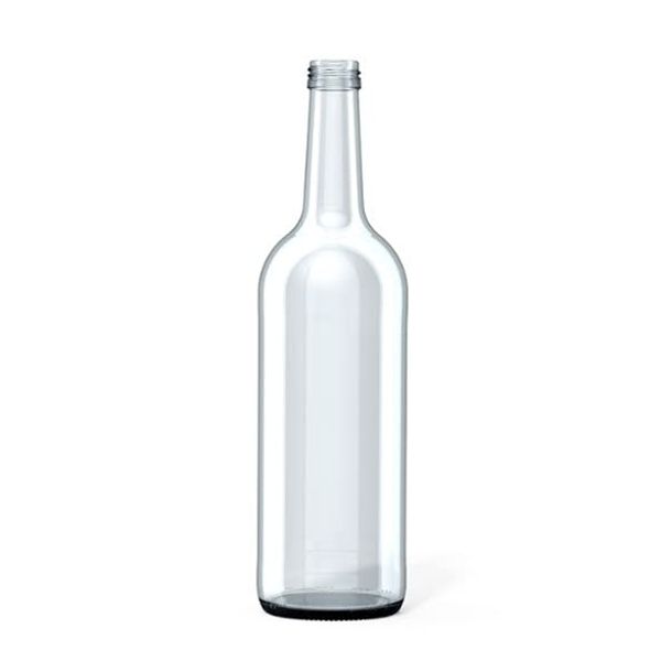 24 x 750ml Clear Mineral Bottles with Caps (Assorted Colours) (Black)