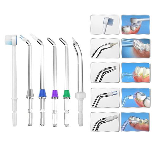 Jerilla 6pcs Oral Irrigator Nozzle Set Replacement Jet Tips Kit Accessories Compatible with Waterpik Water Flosser WP-100/WP-250/WP-300/WP-450/WP-560/WP-660/WP-811/WP-900/Flycat FC168/FC188