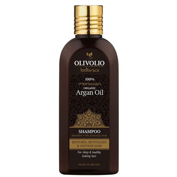 Olivolio Repair Shampoo mit 85% natürlichen Inhaltsstoffen & 100% Bio Arganöl - ohne Mineralöl und Parabene - für trockenes & geschädigtes Haar - 200 ml