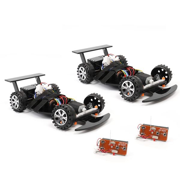 Pica Toys Wireless Remote Control Racing Car F1B (Pack of 2) - The Black Shadow Edition, Science Experiment R/C Car Kit for Kids, STEM Project Model Car Engineering Kit to Build