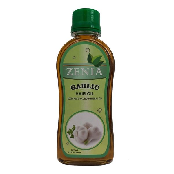 Zenia Garlic Hair Oil 100% Natural No Mineral Oil Prevents Hair Breakage 200ml