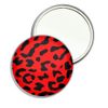 Red Leopard Print - 55mm Round Compact Mirror