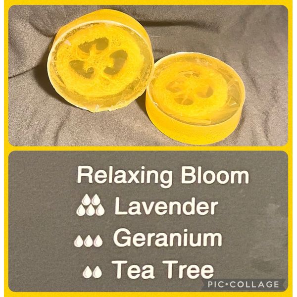 Handmade Loofah Bar Soap: Relaxing Bloom.
