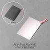 Horiuchi Mirror Industrial Unbreakable Mirror, Stainless Steel Card Mirror, Pink Cord Included, Business Card Size, Convenient to Check Your Look On The Go, Fits In Your Pocket, Cute, Cool, Makeup Mirror, Sales Work, Going Out, Made in Japan