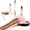 TRIXES Powder Brush - Blusher Blush -Professional Cosmetic Make Up Brush - Beauty Blender - Flawless Full Coverage - for Face Cheeks & Jawline - Rose Gold