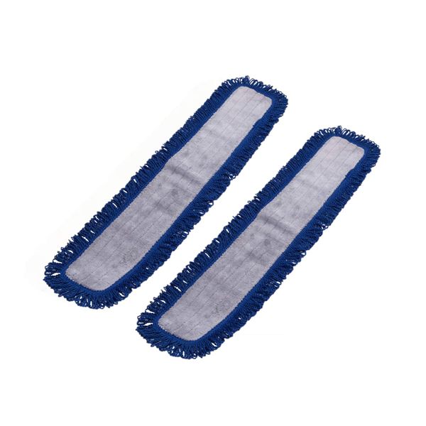 Real Clean 36 Inch Fringe Microfiber Dust Mop Pads (Pack of 2)