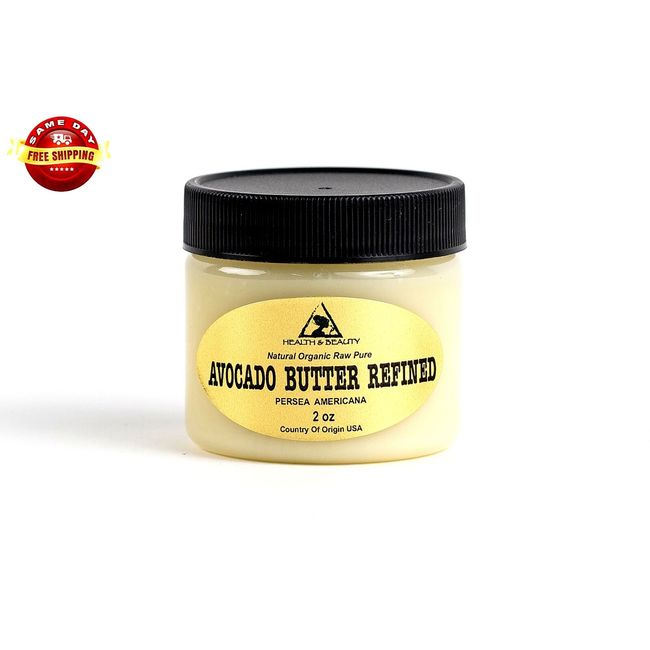 AVOCADO BUTTER REFINED ORGANIC by H&B Oils Center COLD PRESSED PURE 2 OZ