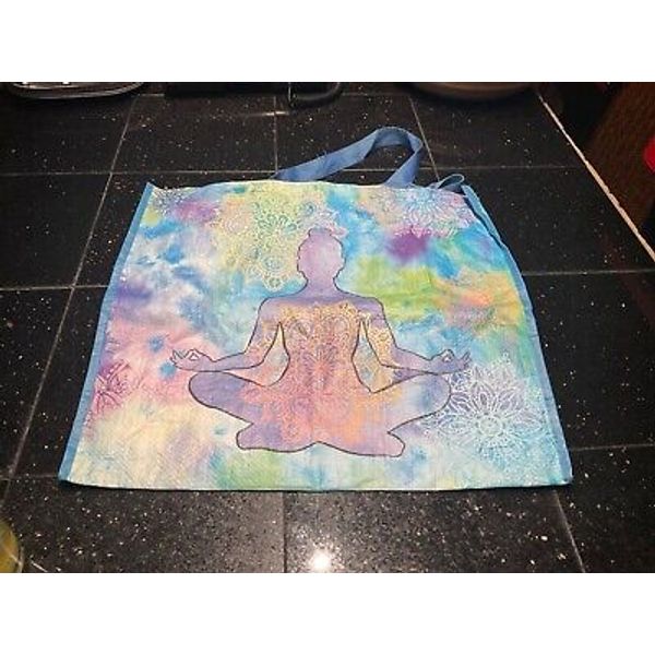 RARE HomeGoods Reusable Shopping Bag Tote OHM MEDITATION PEACE Medallions Lg Bag