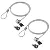 ABINECS Computer Wire Lock (1.2 Meters) 2 Pack with Key for Anti-Theft Security Laptop