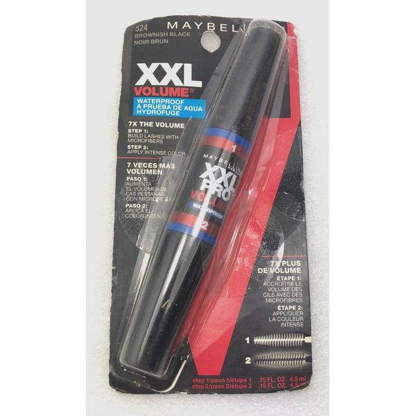 New MAYBELLINE XXL PRO VOLUME Waterproof Mascara #524 Brownish Black **RARE