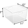 Clear Plastic Storage Bins – XL 6 Pack Perfect Kitchen or Pantry Organization Fr