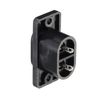 sourcing map C8 Panel Mount Plug Adapter 250V AC 2.5A 2Pins IEC Inlet Module Plug Power Socket Straight Pack of 5