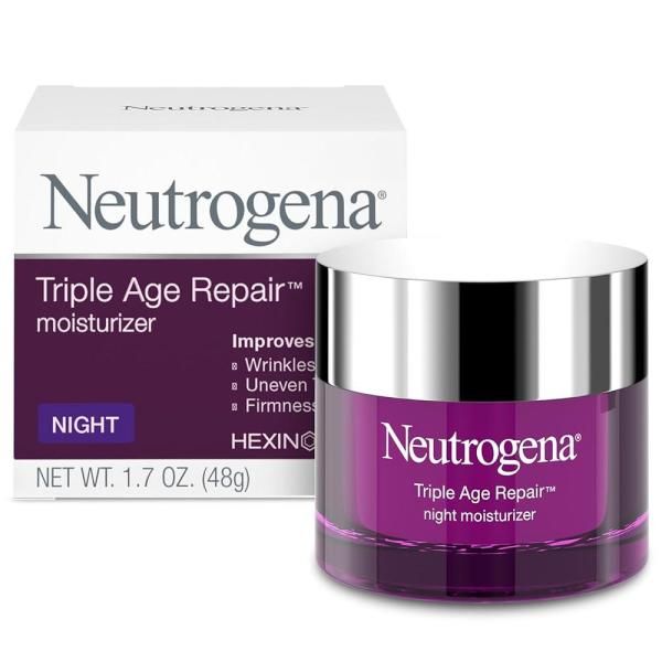 Neutrogena Triple Age Repair Night Moisture Cream with Vitamin C, brightens and evens skin tone