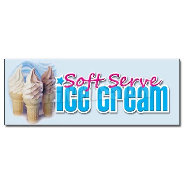 24" Soft Serve ICE Cream Decal Sticker Shop Parlor