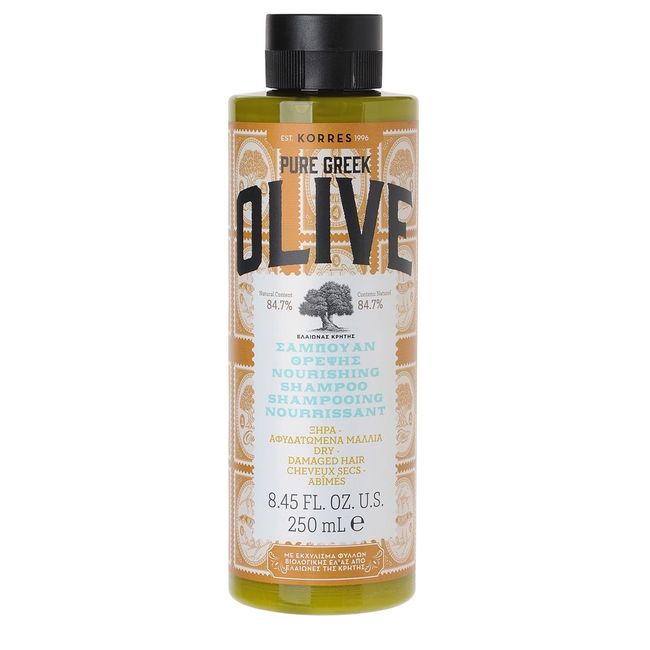 KORRES Natural Pure Greek Olive Nourishing Shampoo, 250 ml
