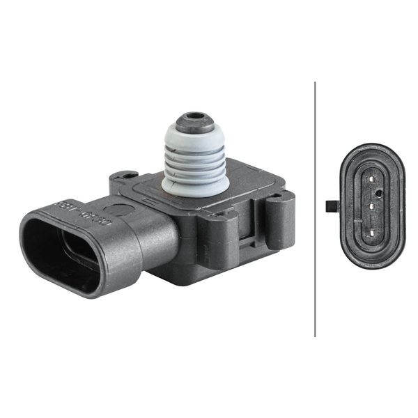 HELLA 6PP 358 152-131 Sensor, boost pressure - 3-pin connector - Bolted