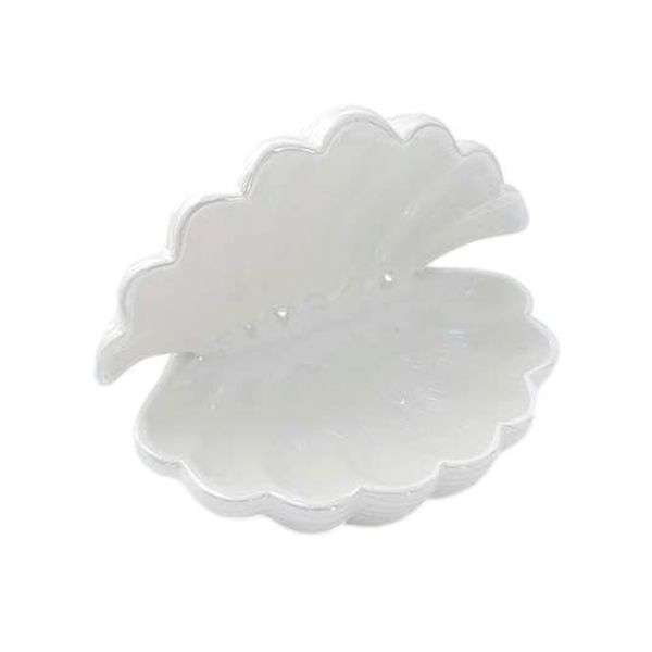 Queen-b Jewelry Storage Seashell Shell Accessory Storage Cute Stylish Accessory Tray Interior (White)