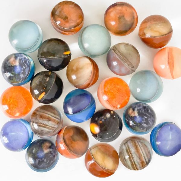 Panxxsen 24 Pieces Bouncy Balls,Planets Bounce Balls,High Bouncing Solar System Rubber Balls for Kids,Party Favors and Goodie Bag Fillers for Prizes,Birthdays Gift,32mm