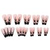 Coffin False Nails Pink False Nails Coffin Medium Length Acrylic Ballerina Press on Nails Full Cover Stick on Nails 24pcs With Nails Sticker and Nail Glue,HJ-T09 (HJ-T09-03)