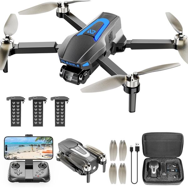 Foldable Drone with Camera 4K Brushless Motor RC Drone for Adults Beginner Gifts