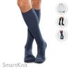 SMARTKNIT Seamless Diabetic Over-The-Calf Socks- 3 Pack (6 Count), Medium, Black White & White