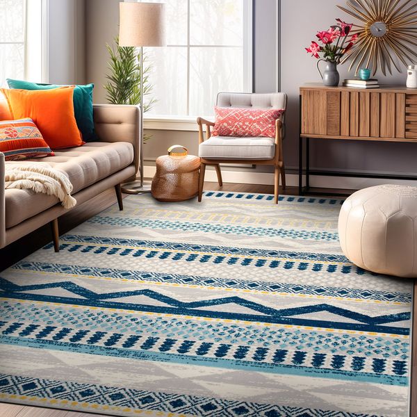 Rugshop Area Rug Boho Geometric Carpets for Sale Rugs for Living Room 8x10 Rugs