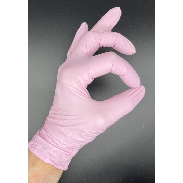 Nitrile Gloves, Small Pink, powder free,for medical use, non-sterile.