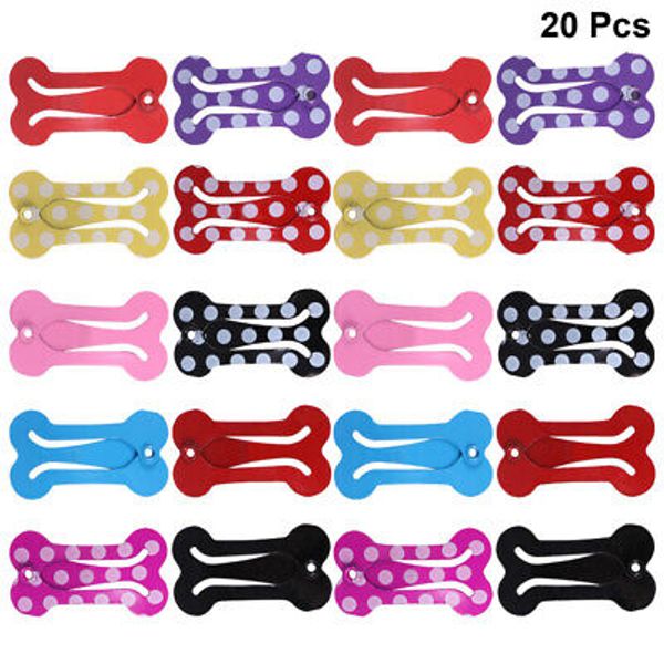 20X Hair Claws Ponytail Holder Baby Pet Dog Hair Clips Pet Grooming Bow Dog