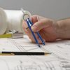 Professional 10-Inch Diameter Geometry Compass with Lock, Extra Lock Screws and Lead Refills - Drafting and Drawing Tool