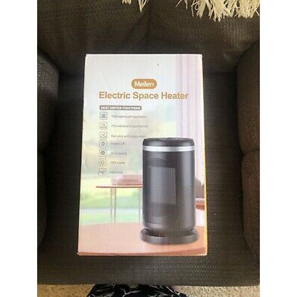 Electric space heater with fan