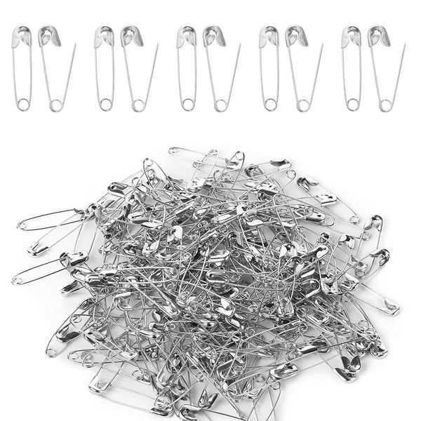 Sicherheitsnadeln, 100 Stück 28 mm Sicherheit Pins, Safety Pins für Kunsthandwerk Nähen Kleidung Kunst, Silber