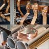 sourcing map 2Pcs 12" x 1" Copper Flat Bar,1/8" Thickness Copper Bar Stock for Grounding Systems Architectural Projects